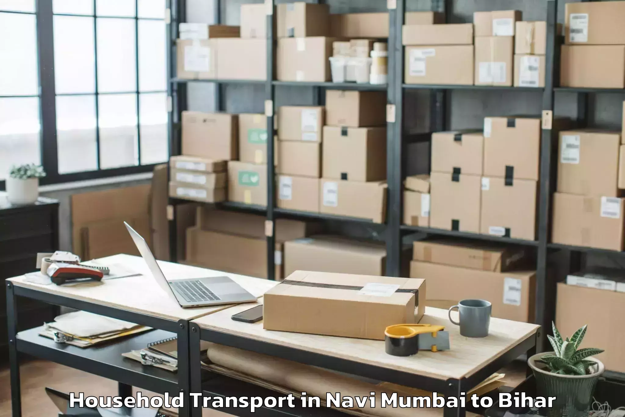 Professional Navi Mumbai to Lauria Nandangarh Household Transport